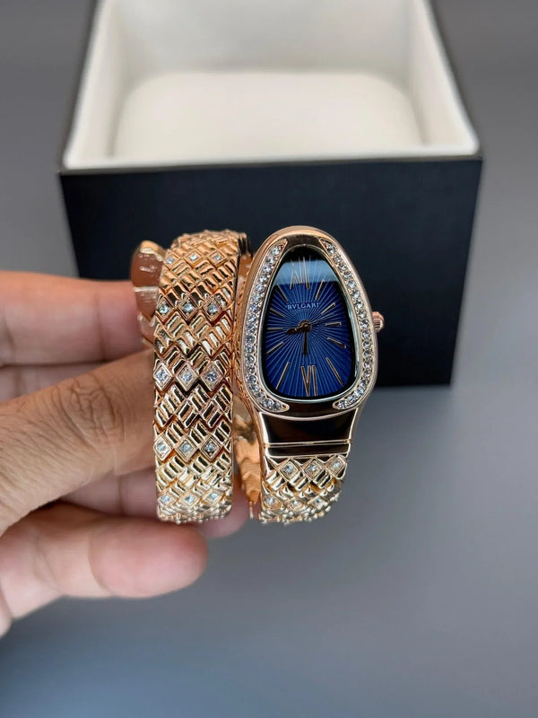 Bvlgar_i Snak_e Oval Watch